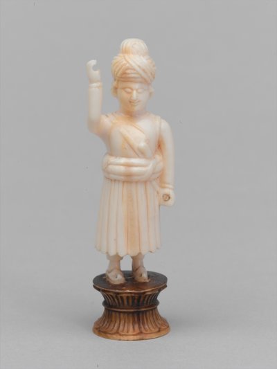 Schwarzer Bauer, Schachfigur, Indien, um 1820 von Evremond de Berard