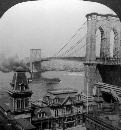 Brooklyn Bridge, New York, USA von Excelsior Stereoscopic Tours