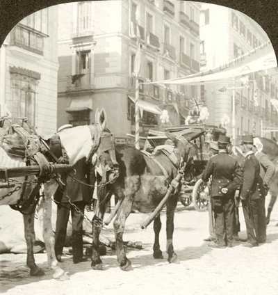 Staatskutsche, Calle Mayor, Madrid von Excelsior Stereoscopic Tours
