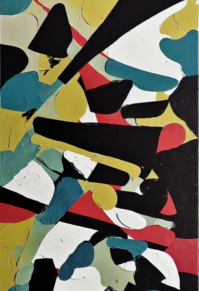 Abstrakte expressive Pinselstriche von F. Abderrahim