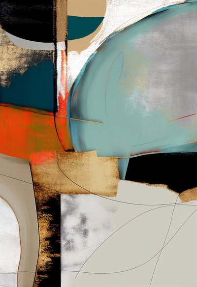 Schichtende abstrakte Kunst von F. Abderrahim