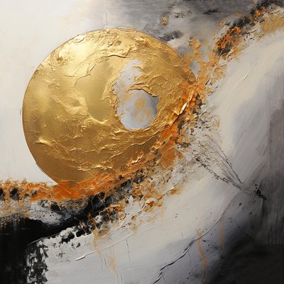 Silber- und goldene Kunstmalerei, digitale Kunstdrucke von F. Abderrahim
