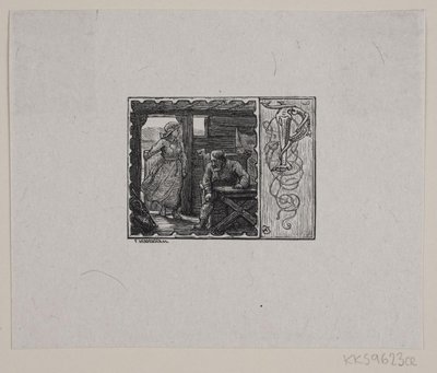 Vignette zur Erzählung "Kong Gorm und seine Söhne" von F. Hendriksen