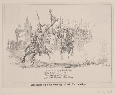Vignettezeichnung in einem Notenbuch von F. Hendriksen