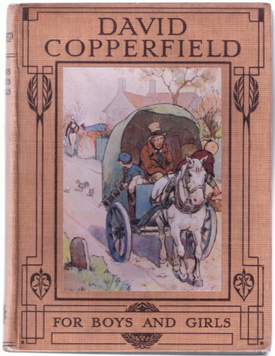 Vorderes Umschlagdesign, Illustration aus David Copperfield, 1914 von F. M. B. Blaikie