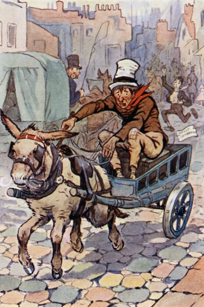 Illustration für David Copperfield (Farblithografie) von F. M. B. Blaikie