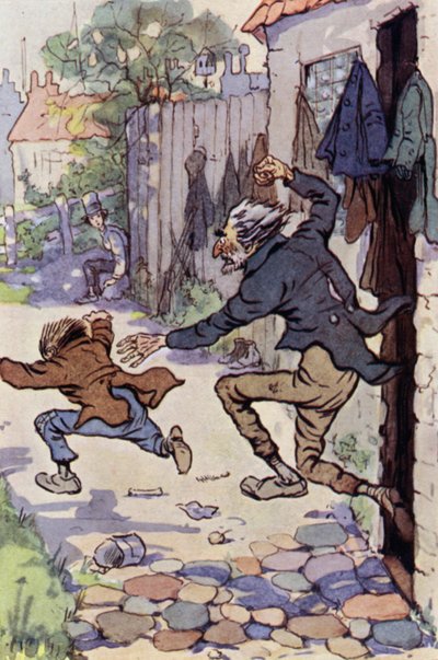 Illustration für David Copperfield (Farblithografie) von F. M. B. Blaikie