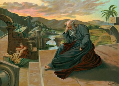 Jeremia beklagt die Schande Jerusalems von F. Xumetra
