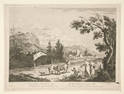 Landschaft mit Ruinen, aus einer Serie von 4 von Fabio Berardi