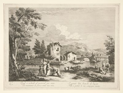 Landschaft mit Ruinen, aus einer Serie von 4 von Fabio Berardi