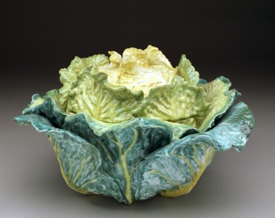 "Kohl" Terrine und Deckel, ca. 1755 (zinnverglaste Irdenware) von Factory Sceaux