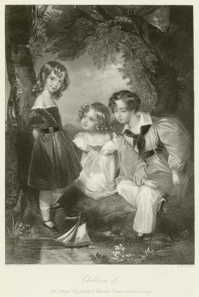 Kinder der Lady Elizabeth und Charles Scrase Dickens von Fanny Corbaux