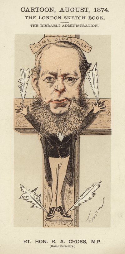 R. A. Cross, britischer konservativer Politiker und Innenminister in der Regierung von Benjamin Disraeli von Faustin (b.1847)