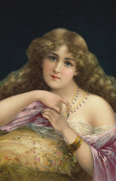Porträt einer jungen Frau von Faustin b.1847 Faustin b.1847