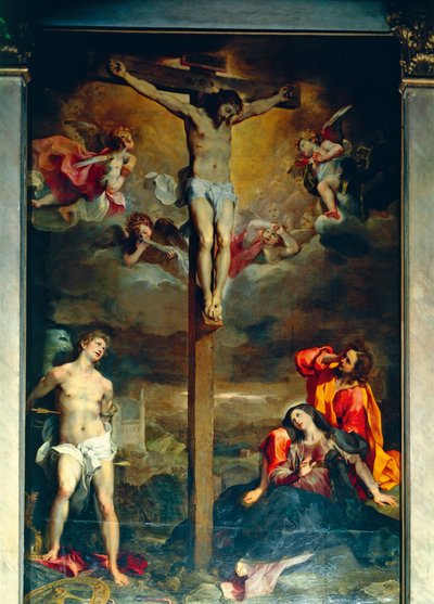 Kreuzigung mit Jungfrau und Heiligen von Federico Fiori Barocci or Baroccio