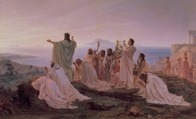 Hymne der Pythagoreer an die aufgehende Sonne, 1869 von Fedor Andreevich Bronnikov