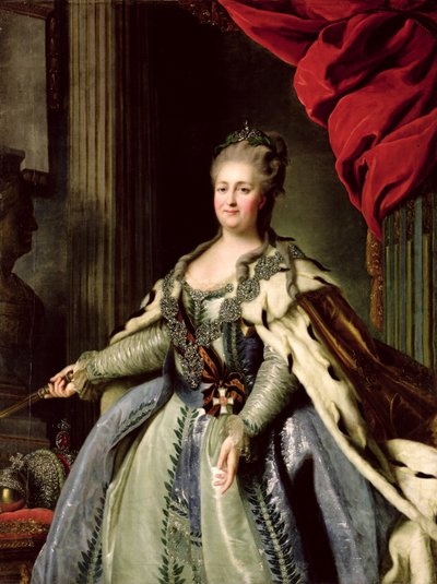 Porträt von Katharina II. (1729-96) um 1770 von Fedor Stepanovich Rokotov