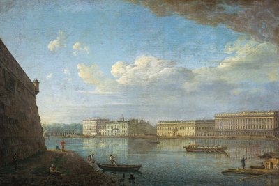 Palastufer vom Peter-und-Paul-Festung aus gesehen, 1794 von Fedor Yakovlevich Alekseev