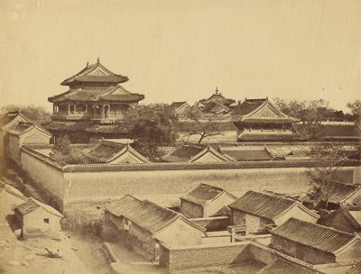 Erster Blick auf Peking, aufgenommen vom Antin-Tor, Oktober 1860 von Felice Beato