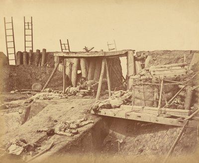 Innenansicht des Winkels des Nordforts unmittelbar nach der Eroberung von Felice Beato