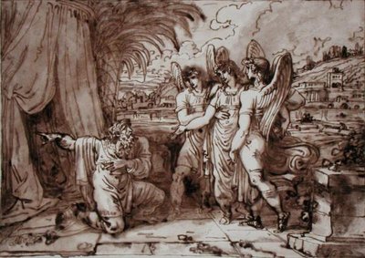 Abraham und die Engel von Felice Giani