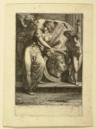 Zeichnung, Radierung: Frontispiz oder Widmungsseite, 1785 von Felice Giani