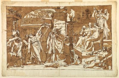 Hades; Persephone in der Unterwelt (Opfergabe an Proserpina) von Felice Giani