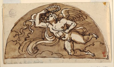 Frühling, Lunette für die Decke, Sala Ottagonale, Palazzo Milzetti, Faenza von Felice Giani