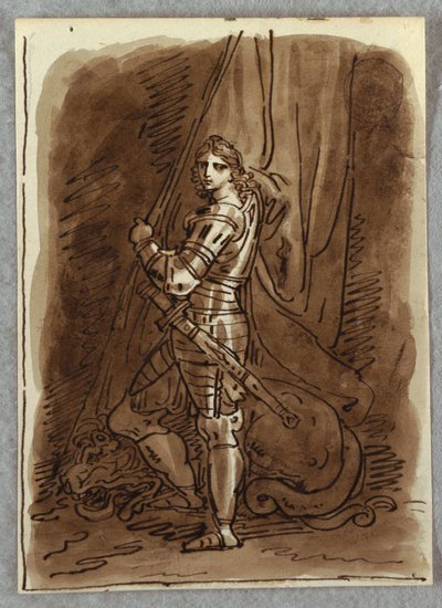 St. Georg, Detail (nach Dosso Dossi) von Felice Giani