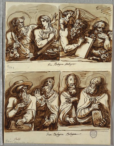 Die vier Evangelisten, Studie nach Giambologna von Felice Giani