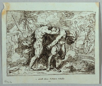 Der Kampf zwischen Herkules und dem Flussgott Achelous von Felice Giani