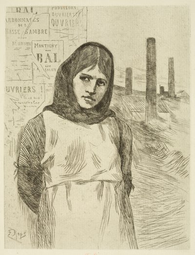 Der Streik (Die Köhlerin) von Félicien Rops