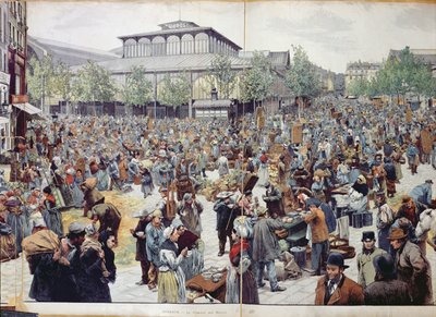 Der Markt in Les Halles, 1888 von Felicien baron de Myrbach Rheinfeld