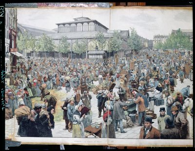 Ansicht von Les Halles, 1885 von Felicien baron de Myrbach Rheinfeld