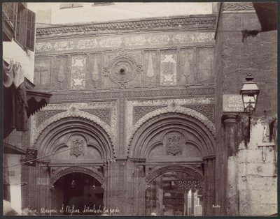 Kairo. Moschee el-Arhar, Details des Tores von Félix Bonfils