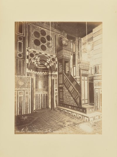 Kairo - Innenraum der Moschee El-Bordei von Félix Bonfils