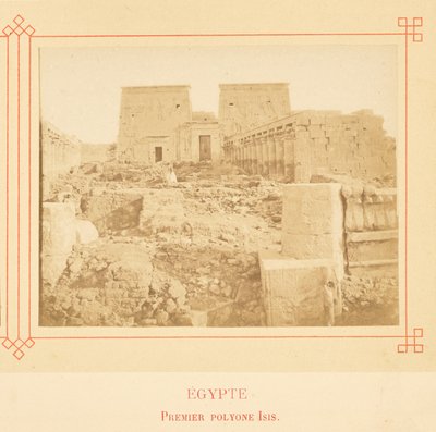 Erster Pylon Isis von Félix Bonfils