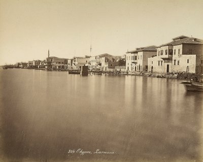 Ansicht der Stadt Larnaka auf Zypern von Félix Bonfils