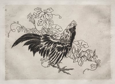 Tafelservice (Rousseau-Service): Hahn und Prunkwinden (Nr. 25) von Felix Bracquemond