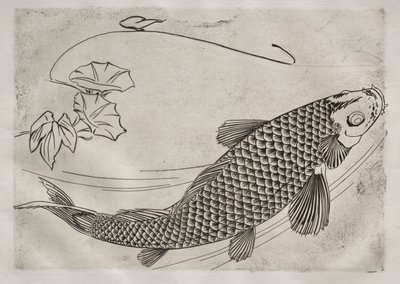 Tafelservice Rousseau: Großer Fisch im japanischen Stil Nr. 19, 1866 von Felix Bracquemond