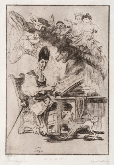 Don Quichote, nach Goya von Felix Bracquemond