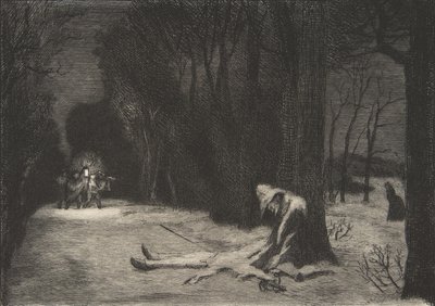 Der Tod von Matamore Kapitän Fracasse, 1864 von Felix Bracquemond