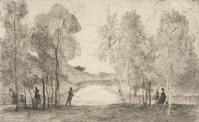 Der See im Bois de Boulogne, um 1858 von Felix Bracquemond