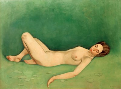 Schlafende Badende (Schlafende nackte Frau) von Felix Edouard Vallotton