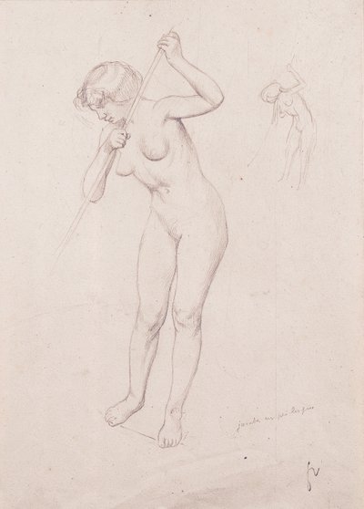 Figurenstudie für "Die Tötung des Orpheus" von Felix Edouard Vallotton