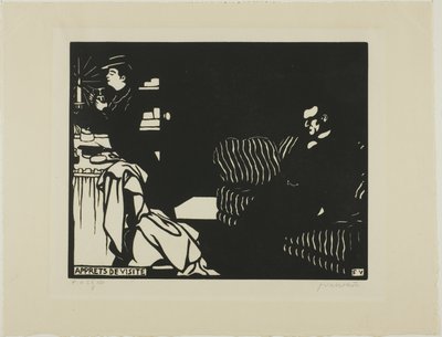 Vorbereitung auf einen Besuch, Platte acht aus Intimitäten von Felix Edouard Vallotton