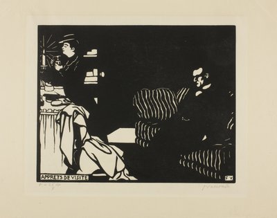 Vorbereitung auf einen Besuch, Platte acht aus Intimitäten von Felix Edouard Vallotton