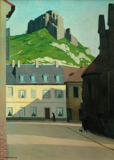 Das Schloss Gaillard und der Platz der Andelys von Felix Edouard Vallotton