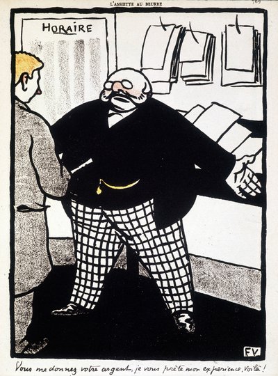 Geld und Banken von Félix Vallotton - in „L