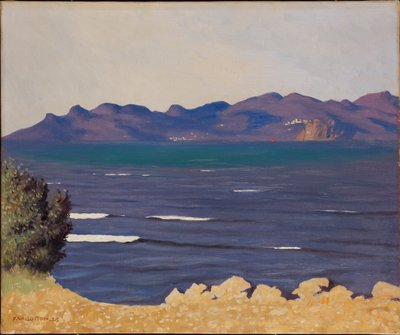Das Esterel und die Bucht von Cannes, 1925 von Felix Edouard Vallotton
